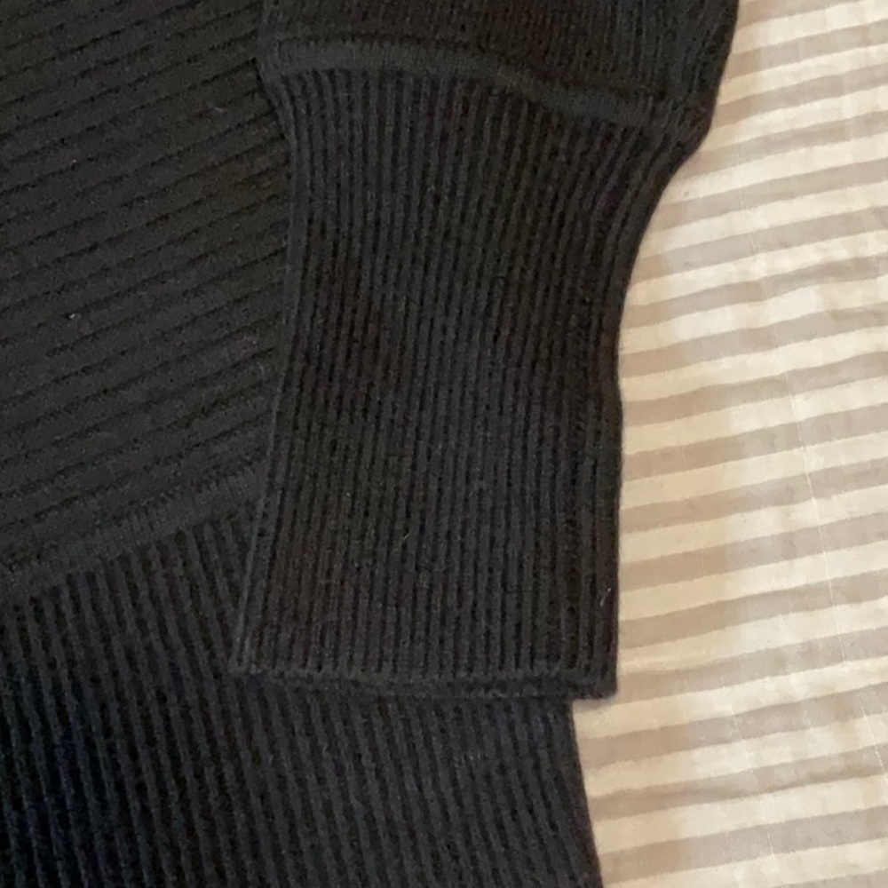 Daily Ritual Black Ribbed Sweater L - Picture 4 of 6